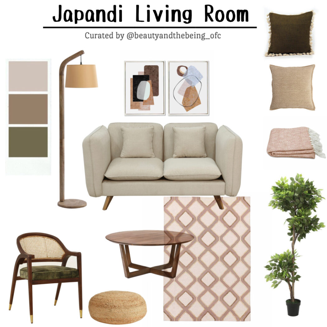 Japandi Living Room mood board