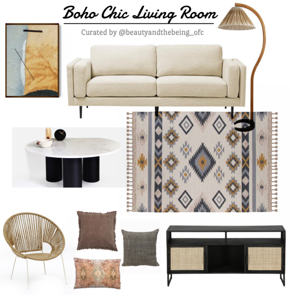 Boho Chic Living Room - Get The Look - Beauty And The Being
