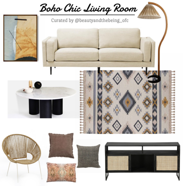 Boho Chic Living Room - Get The Look - Beauty and the Being